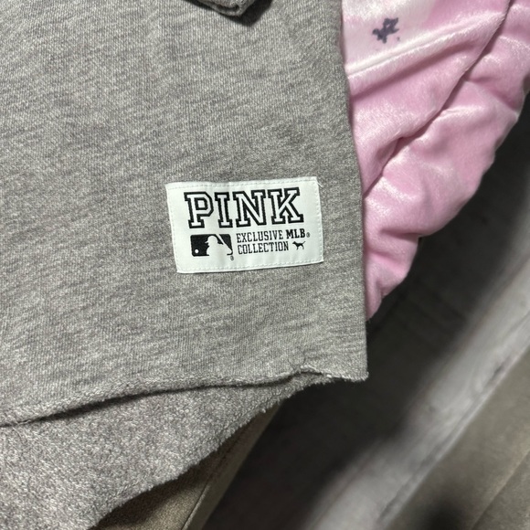 PINK Juniors Pullover Hoodie XS Seattle Mariners Baseball theme shiny - Picture 8 of 11